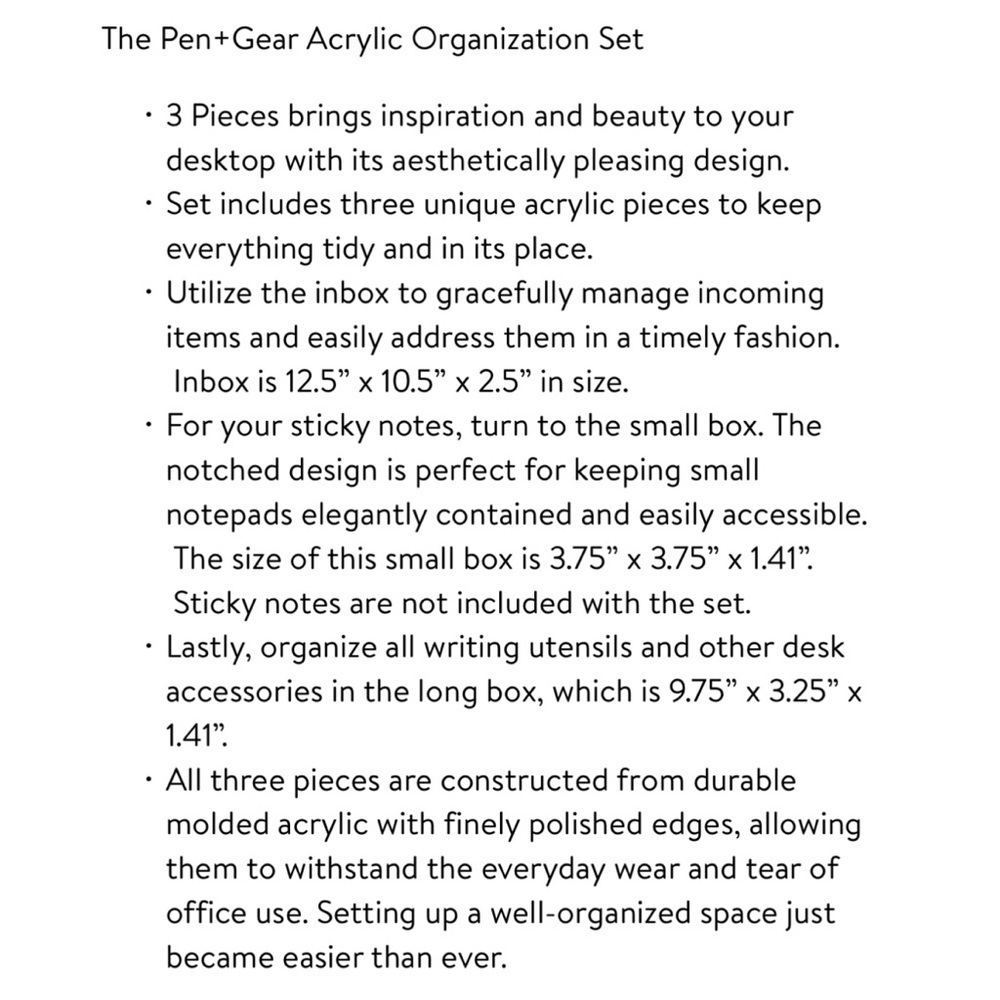 Pen+Gear Acrylic 3-Piece Organization Set & Floral File Folders, 6 Count Bundle - Picture 11 of 16